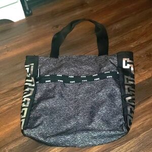 PINK Victoria's Secret tote bag. Gray and Black